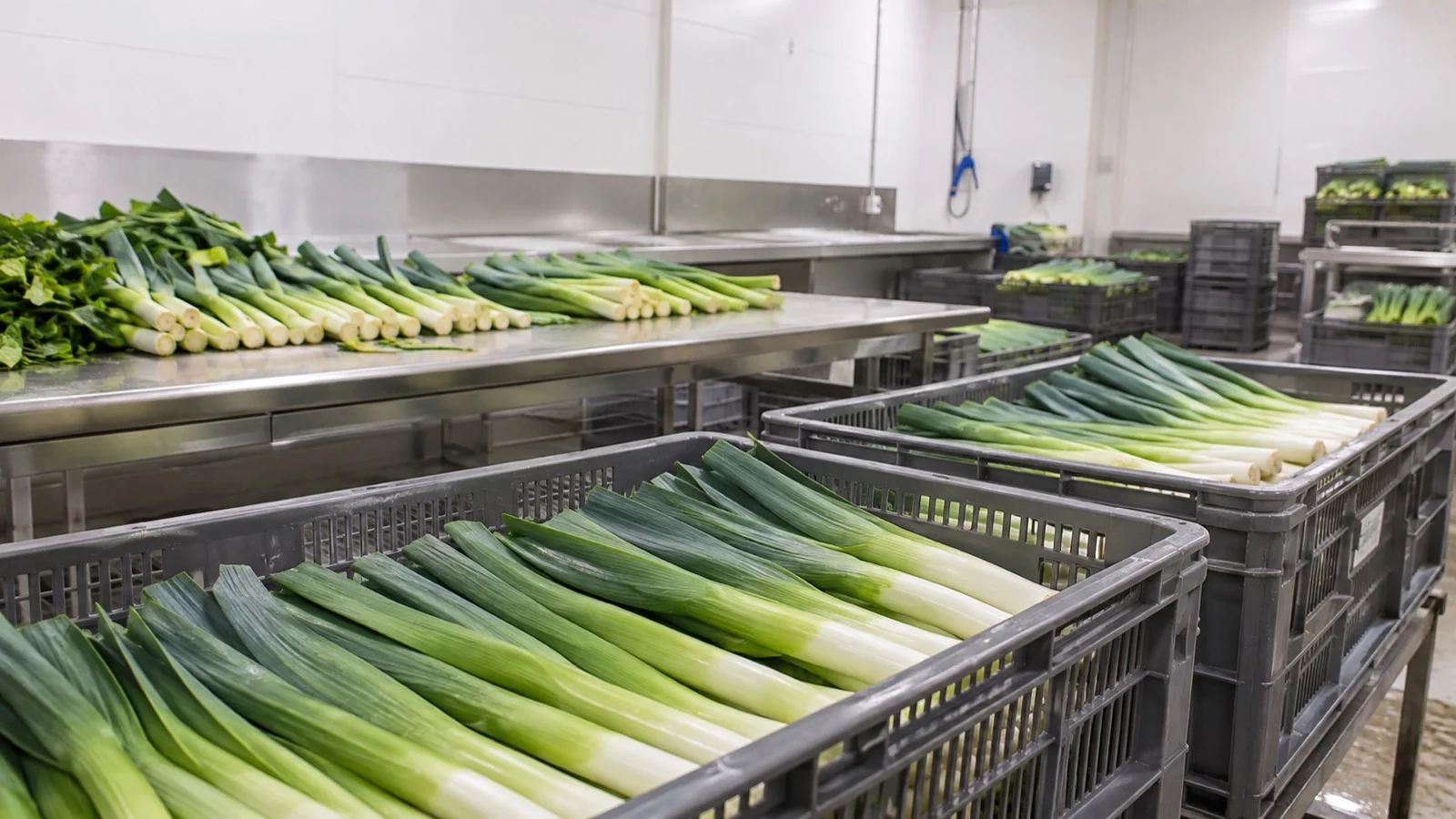 Vegetables sorted and prepared in a packhouse