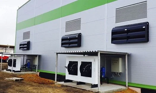 Ventilation equipment for a potato storage (intended for 22 000 tons) img: