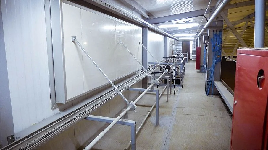 Reverse air damper installation for vegetable storage ventilation 1
