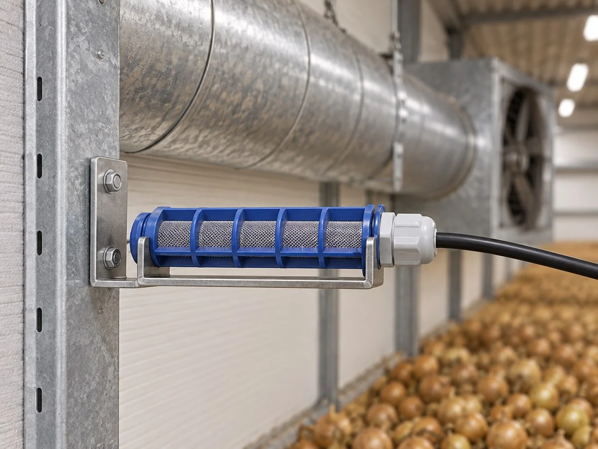Illustrative placement of an Agrovent sensor in an air preparation area