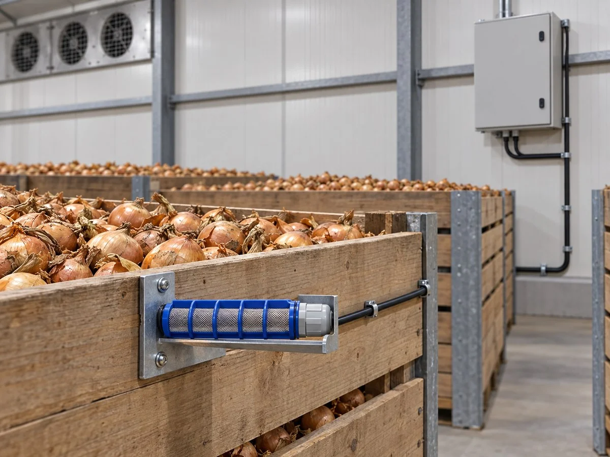 Illustrative Agrovent sensor integration in a crop storage monitoring system