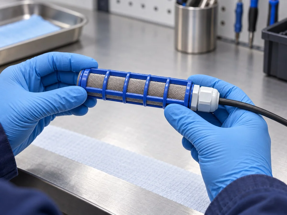 Illustrative inspection of an Agrovent sensor by a technician